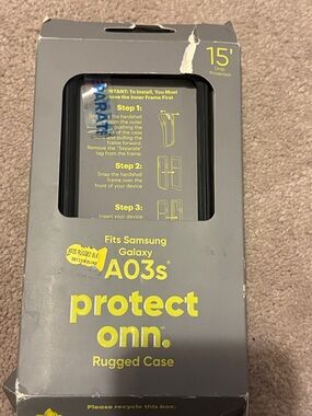 On Running Protective Rugged Case for Samsung Galaxy A03s - Black